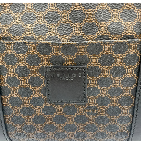 Celine Vintage Macadam Boston Bag Triomphe Canvas - Picture 8 of 14